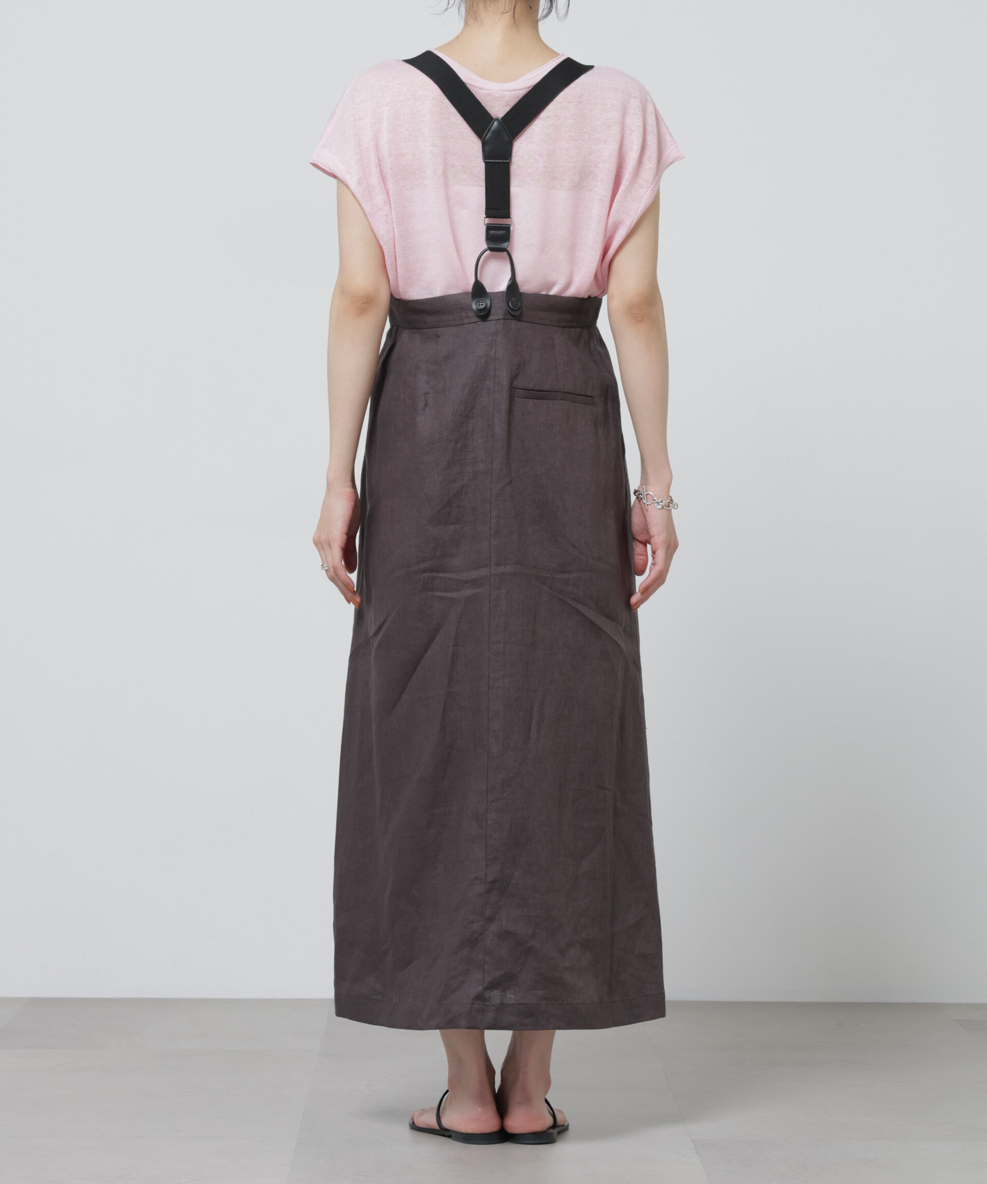 nano･universe「European Flax サスペンダー付きスカート(セットアップ可)」|スカート|