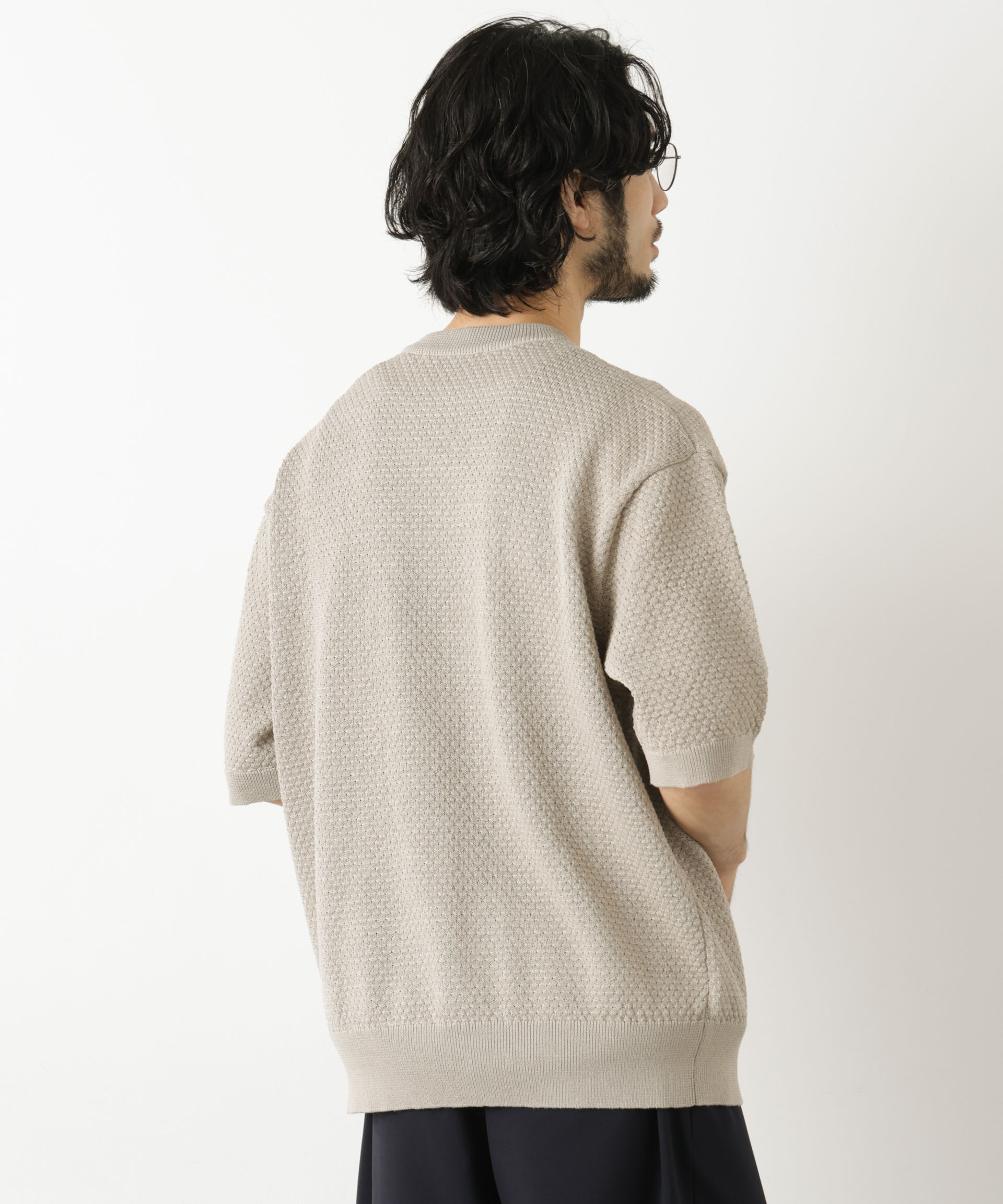 nano･universe「ギマクルーネック ニットTシャツ」|ニット・セーター|