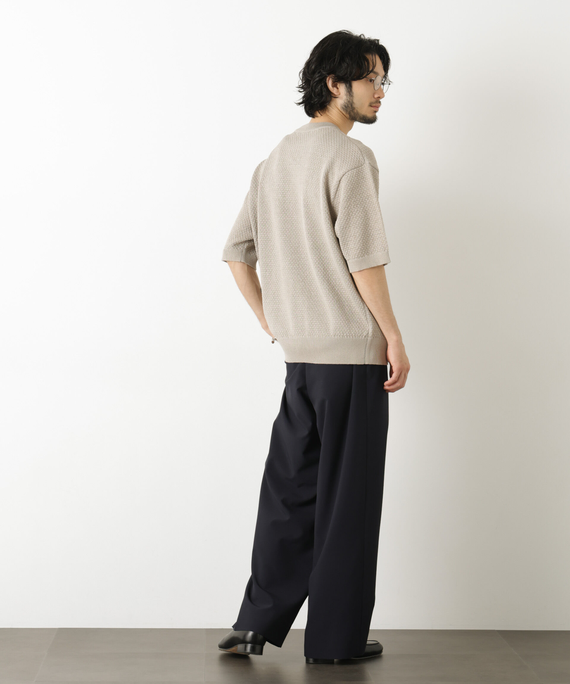 nano･universe「ギマクルーネック ニットTシャツ」|ニット・セーター|