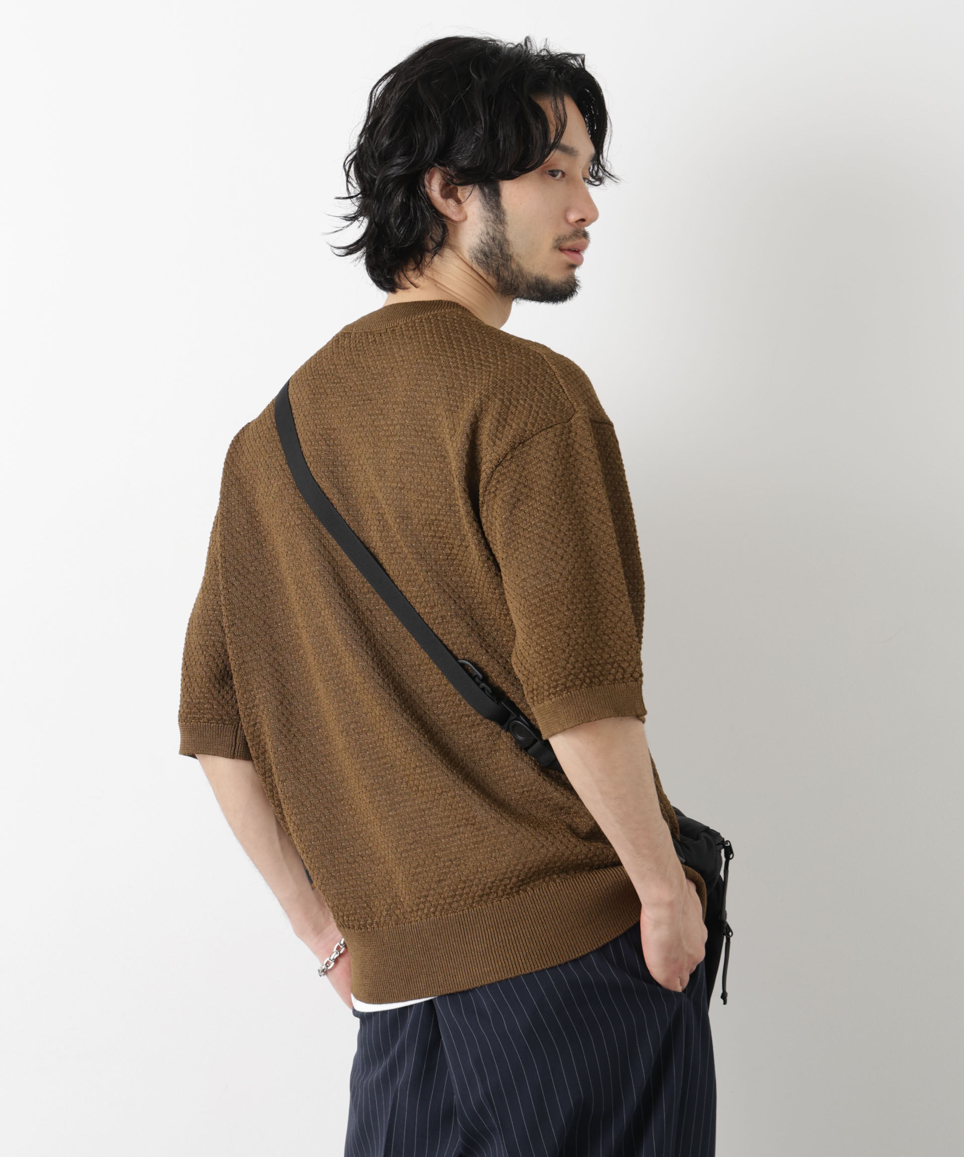 nano･universe「ギマクルーネック ニットTシャツ」|ニット・セーター|