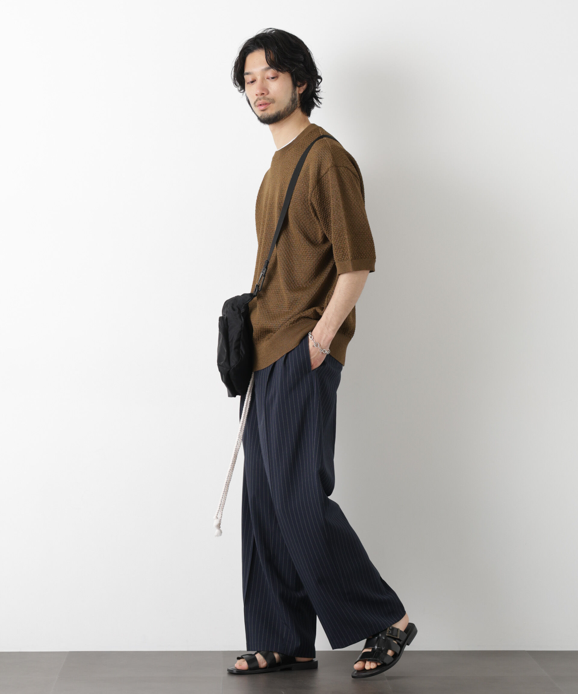 nano･universe「ギマクルーネック ニットTシャツ」|ニット・セーター|