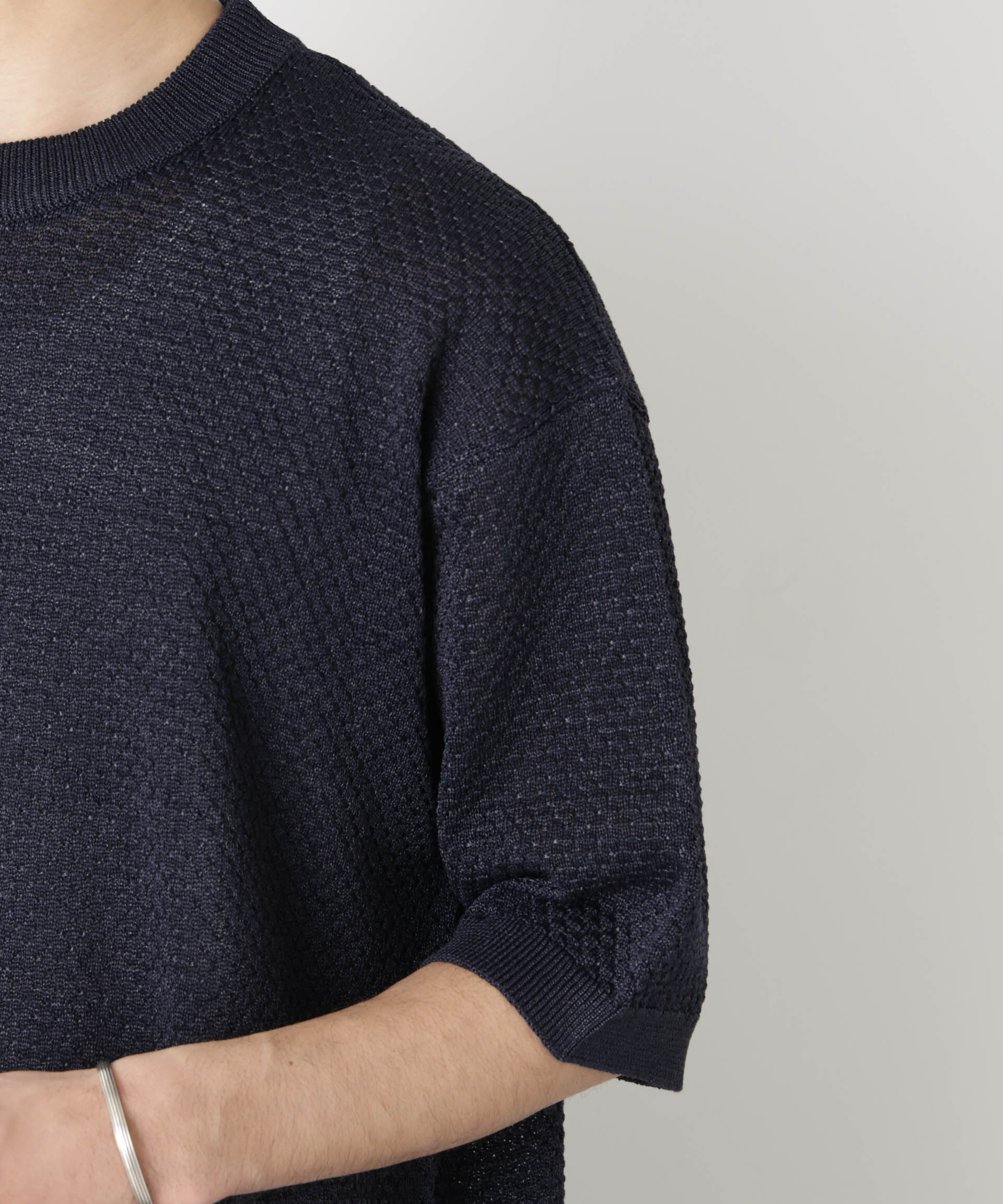 nano･universe「ギマクルーネック ニットTシャツ」|ニット・セーター|