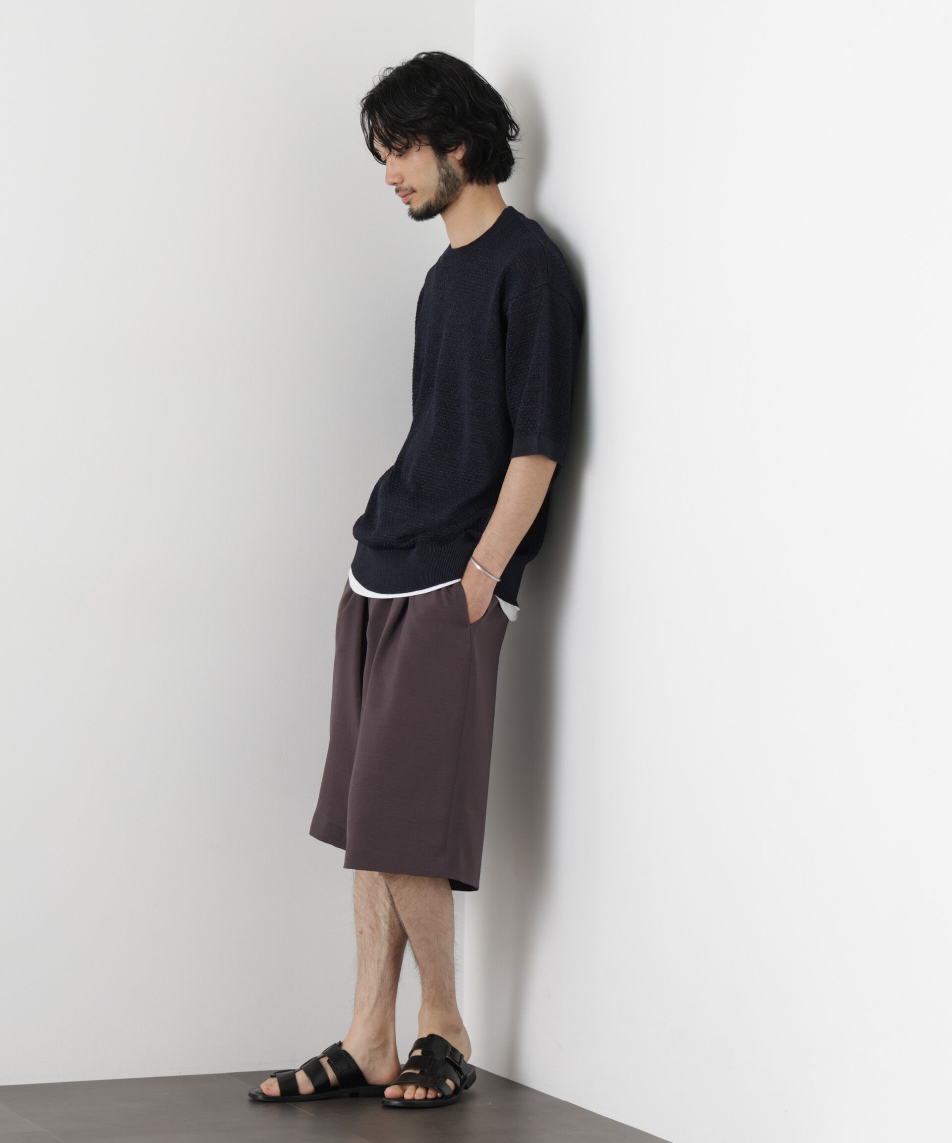 nano･universe「ギマクルーネック ニットTシャツ」|ニット・セーター|