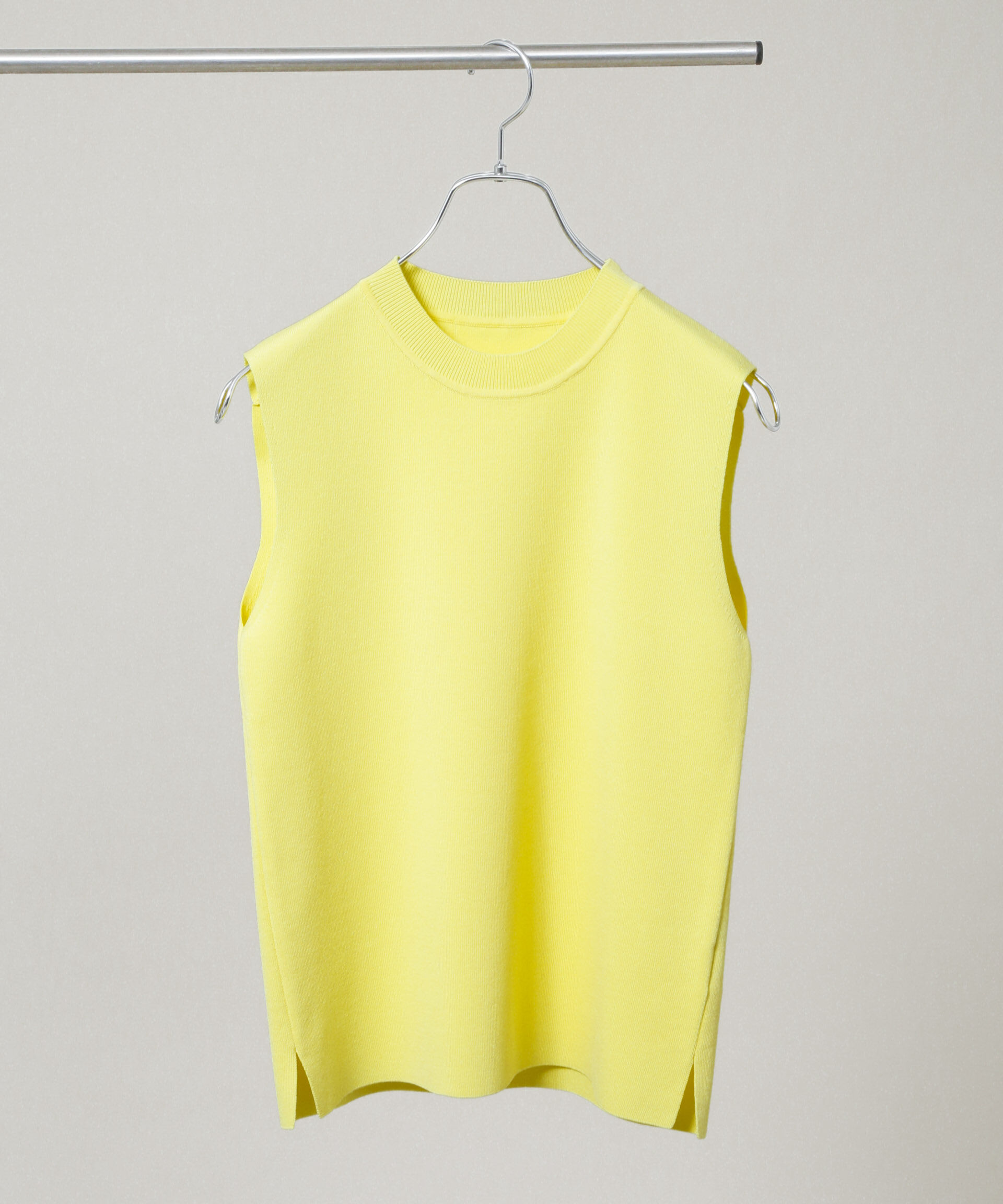 nano･universe「SUMMER VEIL KNIT 総針ノースリーブニット」|ニット・セーター|イエロー