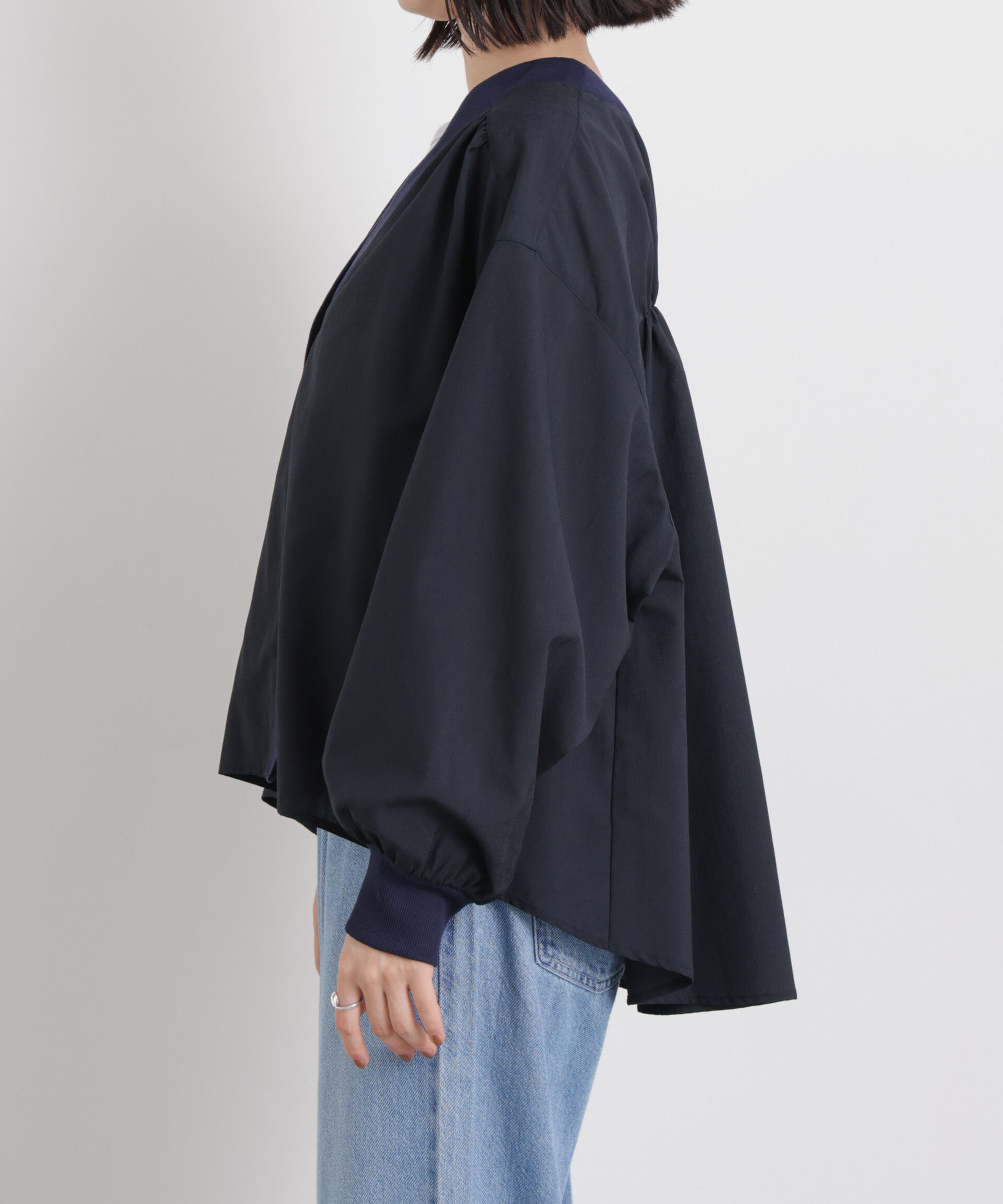 nano･universe「バックギャザーシアーシャツカーディガン」|シャツ・ブラウス|