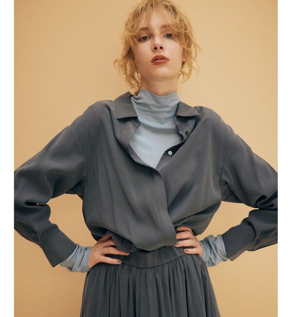 組曲「バウンディングシャーティングカシュクール ブラウス」|シャツ・ブラウス|グレー系