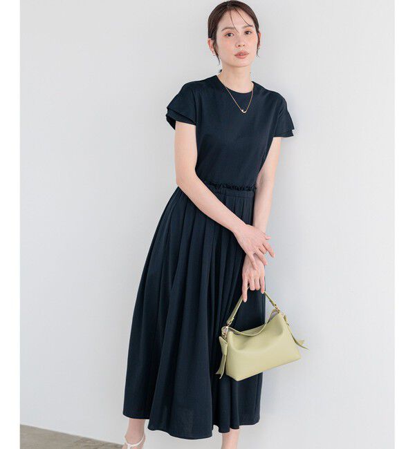 組曲「サマージャージーフィットアンドフレア ワンピース」|ワンピース|ネイビー系