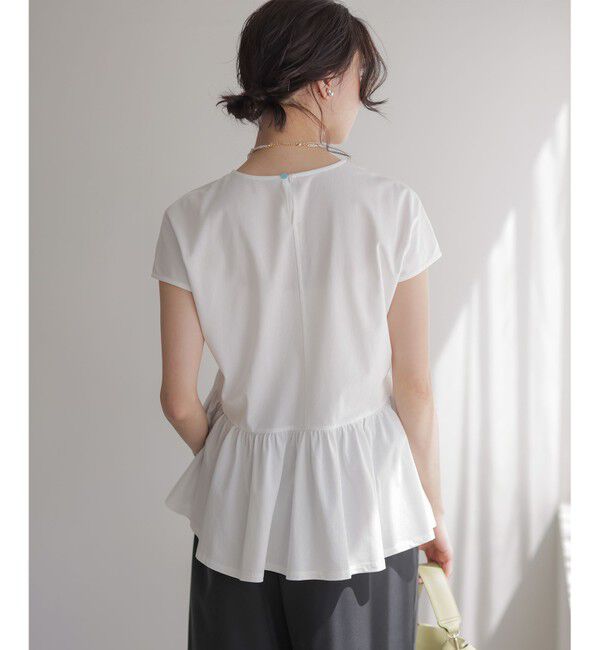 組曲「【WEB限定】トリコットジャージー ペプラムカットソー」|Tシャツ・カットソー|