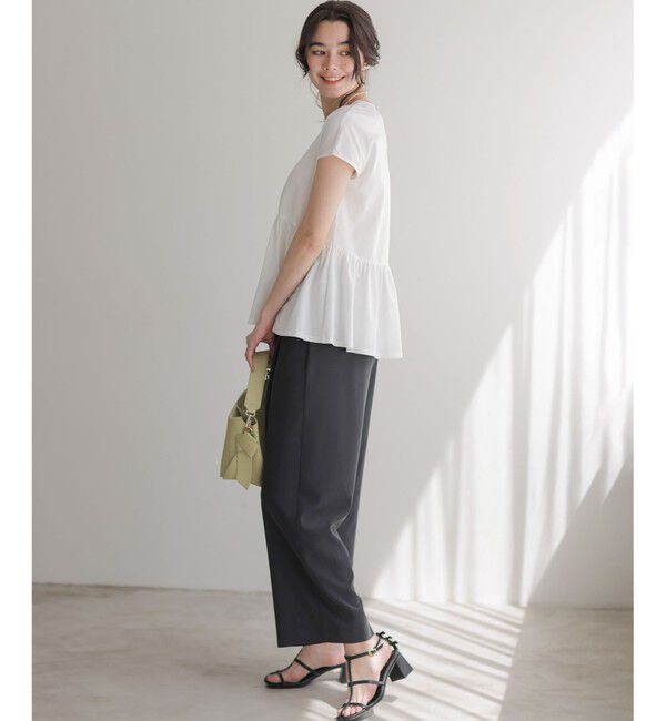 組曲「【WEB限定】トリコットジャージー ペプラムカットソー」|Tシャツ・カットソー|