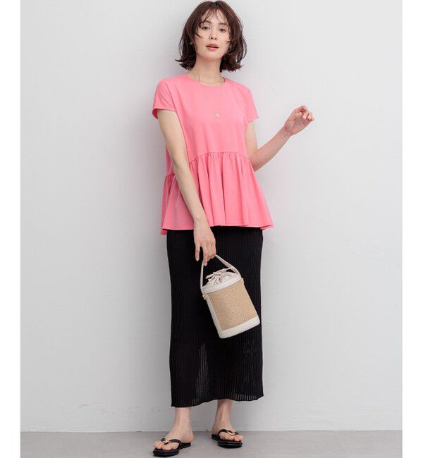 組曲「【WEB限定】トリコットジャージー ペプラムカットソー」|Tシャツ・カットソー|