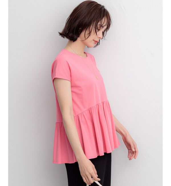 組曲「【WEB限定】トリコットジャージー ペプラムカットソー」|Tシャツ・カットソー|