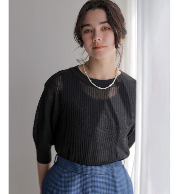 組曲「レーシーニット プルオーバー」|ニット・セーター|ブラック系