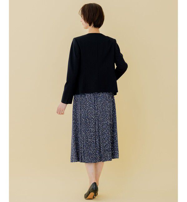 自由区「【好評につき追加生産/洗える】WASHABLEPONTE ノーカラージャケット」|ノーカラージャケット|