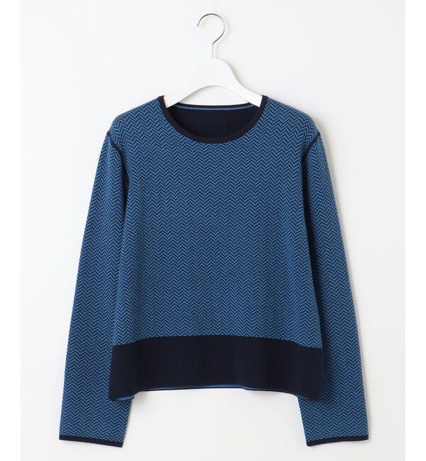 自由区「【WEB限定・マルチウェイ・洗える】ヘリンボーン柄リバーシブルニット セットアップ」|スーツ|