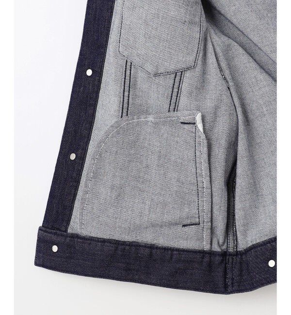 自由区「【洗える】ウスカルデニムベーシック ジャケット」|デニムジャケット|