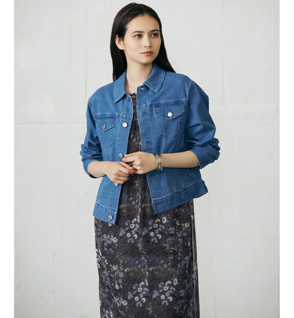 自由区「【洗える】ウスカルデニムベーシック ジャケット」|デニムジャケット|