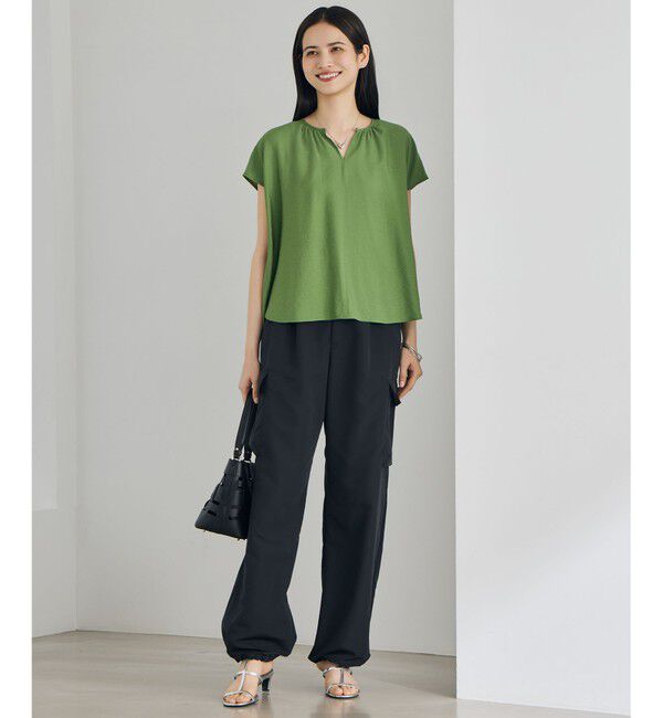 自由区「【カタログ掲載・人気素材・新型登場・セットアップ対応】エアリーツイルプルオーバー ブラウス」|シャツ・ブラウス|