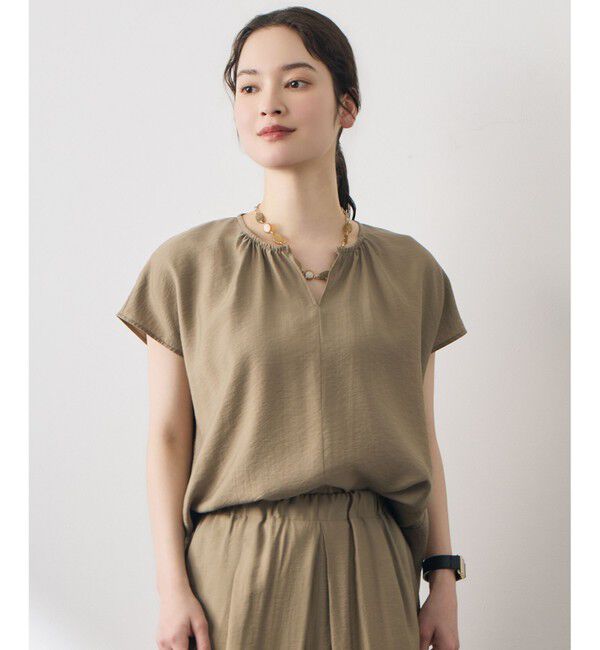 自由区「【カタログ掲載・人気素材・新型登場・セットアップ対応】エアリーツイルプルオーバー ブラウス」|シャツ・ブラウス|ﾗｲﾄﾍﾞｰ