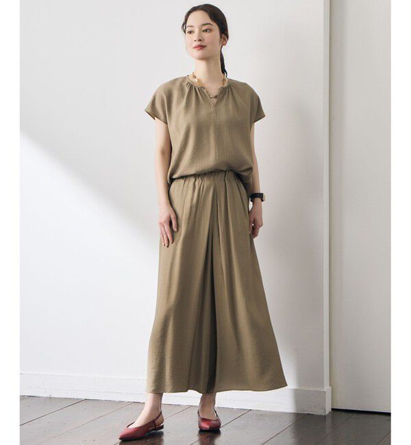 自由区「【カタログ掲載・人気素材・新型登場・セットアップ対応】エアリーツイルプルオーバー ブラウス」|シャツ・ブラウス|