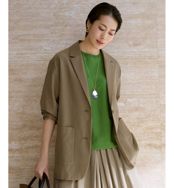 自由区「【カタログ掲載・軽やか】シアーボイルテーラード ジャケット」|テーラードジャケット|ブロンズ