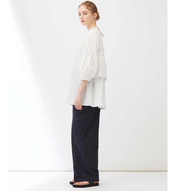 23区「【Indian Factory】コットンポプリン タックディテール チュニックブラウス」|シャツ・ブラウス|
