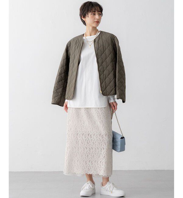 23区「【洗える】ジオメトリックレース Iライン スカート」|スカート|