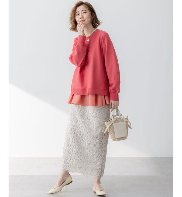 23区「【洗える】ジオメトリックレース Iライン スカート」|スカート|