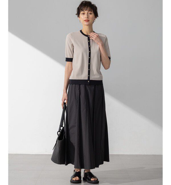 23区「【撥水加工/洗える】ナイロンコットンタフタ フレア スカート」|スカート|