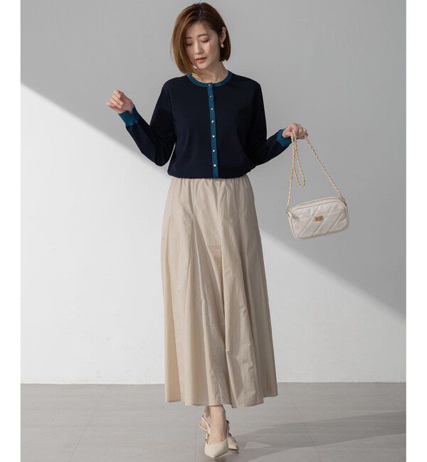 23区「【撥水加工/洗える】ナイロンコットンタフタ フレア スカート」|スカート|