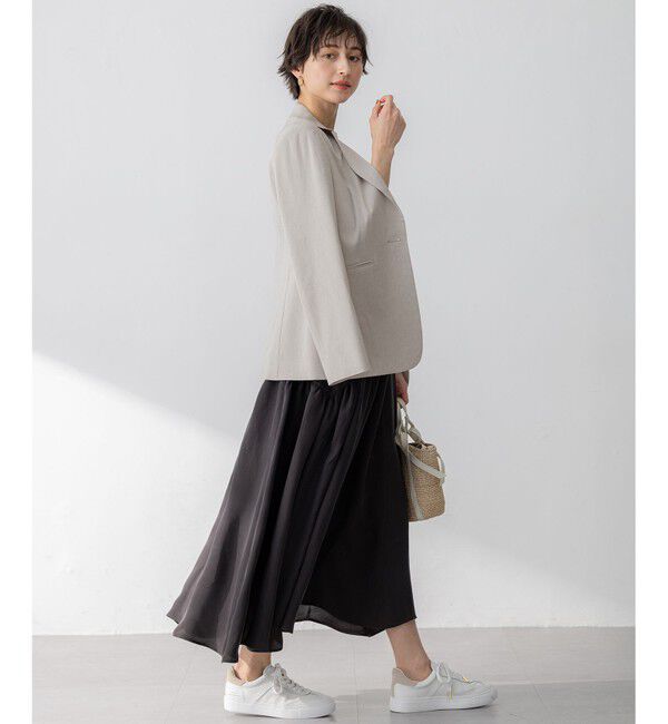 23区「【洗える】リネンレーヨンストレッチ テーラード ジャケット」|テーラードジャケット|