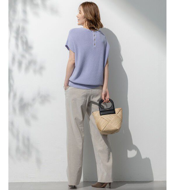 23区「【洗える】コットンアセテート オーバーサイズ ニット」|ニット・セーター|