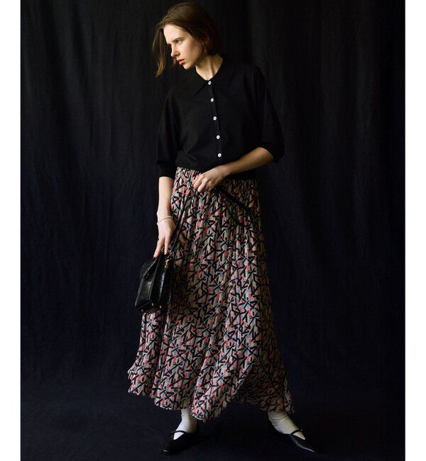 23区「【洗える/吊り干しOK】ヴィスコースストレッチ ポロニット カーディガン」|カーディガン|