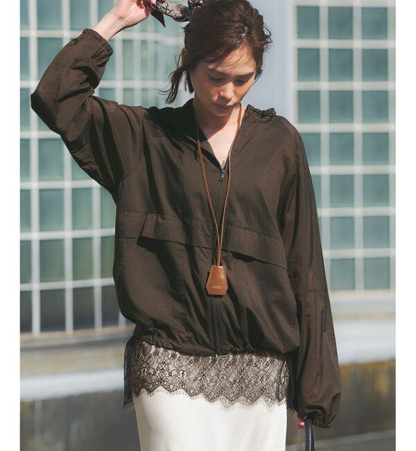 23区「【SLOW/一部店舗限定】ナイロン パーカー ブルゾン」|ブルゾン・スタジャン|ﾀﾞｰｸﾌﾞ