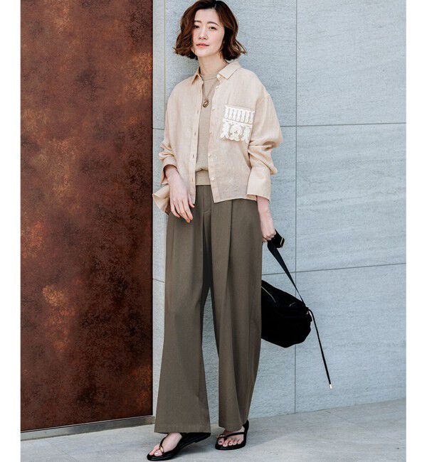 23区「【一部予約】ピュアリネンハイゲージ パフスリーブ ニット」|ニット・セーター|