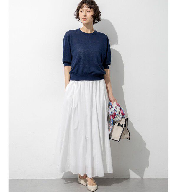 23区「【一部予約】ピュアリネンハイゲージ パフスリーブ ニット」|ニット・セーター|