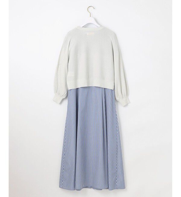 ANY SIS「【2SET】シャツワンピ &times; ニット セット」|ワンピース|