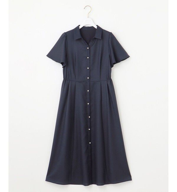 ANY SIS「【接触冷感・UVカット・速乾】スムージーポリエステル シャツワンピース」|ワンピース|