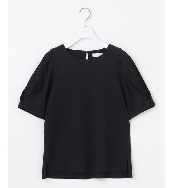 ANY SIS「【撥水・汗ジミ防止・UVケア・洗える】スーピマスムース 袖タック Tシャツ」|Tシャツ・カットソー|