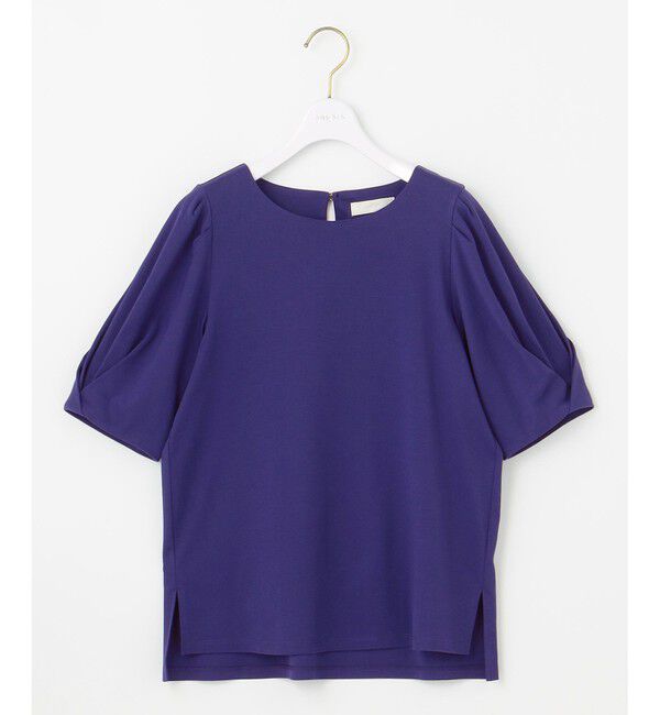 ANY SIS「【撥水・汗ジミ防止・UVケア・洗える】スーピマスムース 袖タック Tシャツ」|Tシャツ・カットソー|