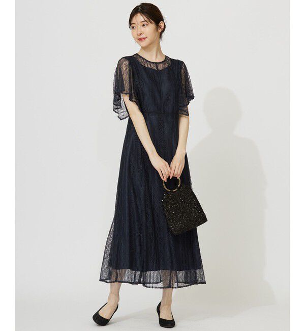 ANY SIS「【洗える】ストライプレーシー ドレス」|ドレス|