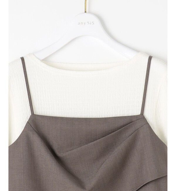 ANY SIS「ビスチェワンピース &times; カットソー セット」|スーツ|