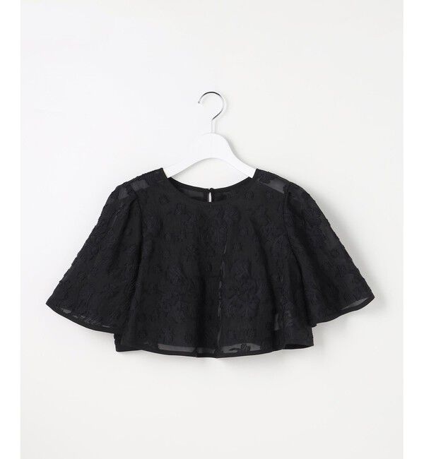 ANY SIS「【2SET】ジャガード ケープ トップス &times; サロペット」|ドレス|