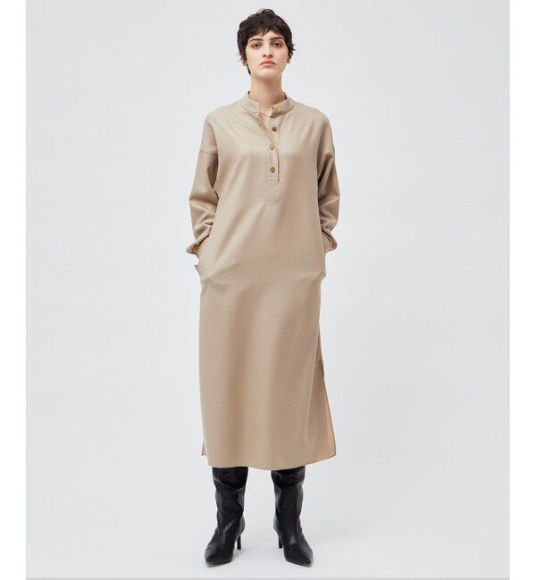 BEIGE,「TERNES / ドルマンスリーブウールワンピース」|ワンピース|