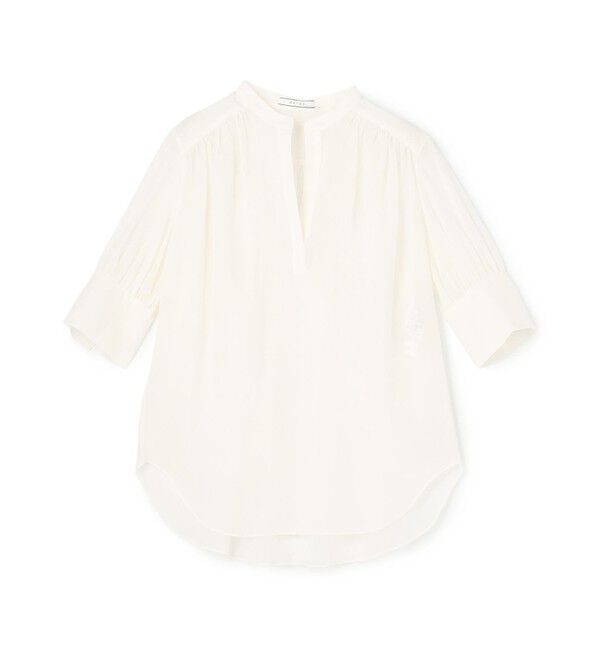 BEIGE,「PLUMERIA / コットンシアーギャザーブラウス」|シャツ・ブラウス|Ecru
