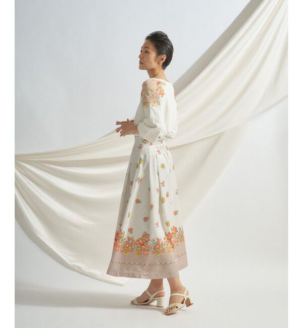 GRACE CONTINENTAL「ブーケスカーフプリントフレアスカート」|スカート|