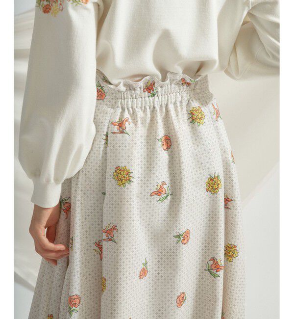 GRACE CONTINENTAL「ブーケスカーフプリントフレアスカート」|スカート|