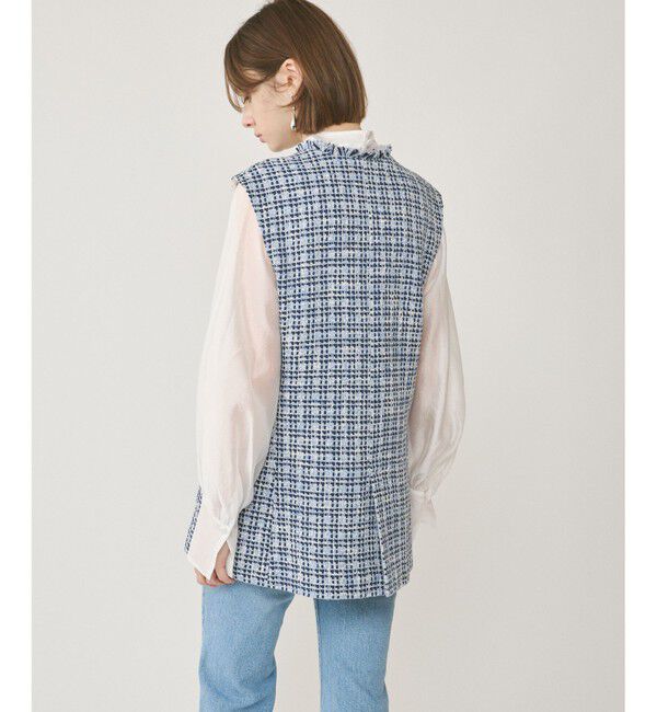 GRACE CONTINENTAL「ルーズツイードジレジャケット」|ベスト・ジレ|