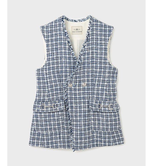 GRACE CONTINENTAL「ルーズツイードジレジャケット」|ベスト・ジレ|