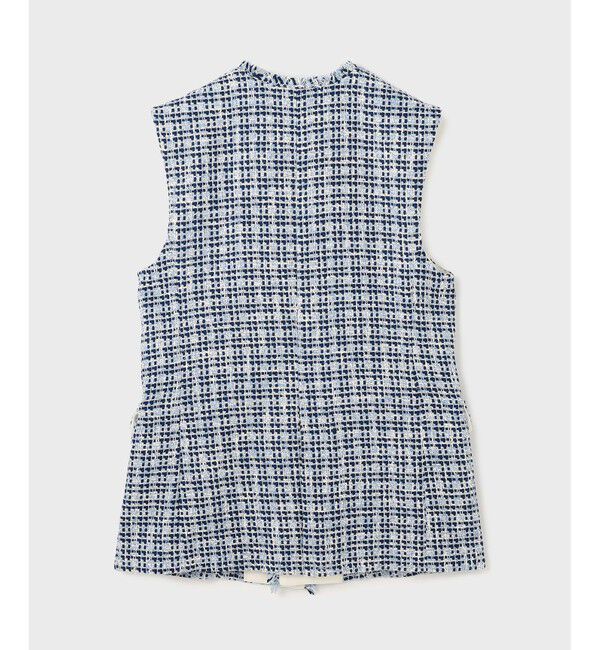 GRACE CONTINENTAL「ルーズツイードジレジャケット」|ベスト・ジレ|