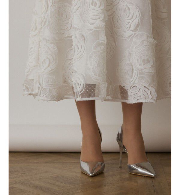 GRACE CONTINENTAL「ローズ刺繍フレアスカート」|スカート|